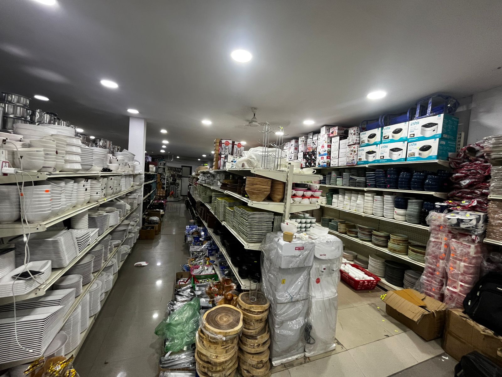 Inside the Chopwell store showing commercial kitchen and hotel equipment