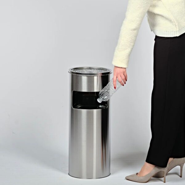 Stainless Steel Standing Dustbin / Ash Bin