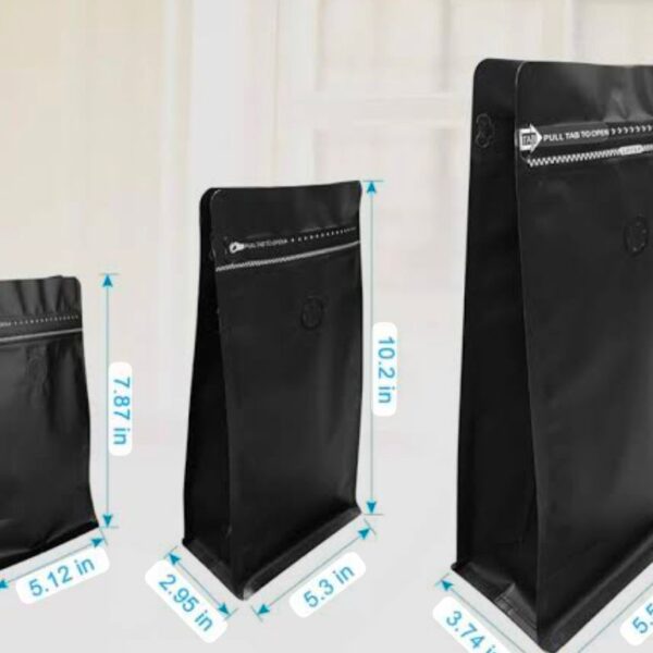 Black Stand-Up Coffee / Food Packaging Bags