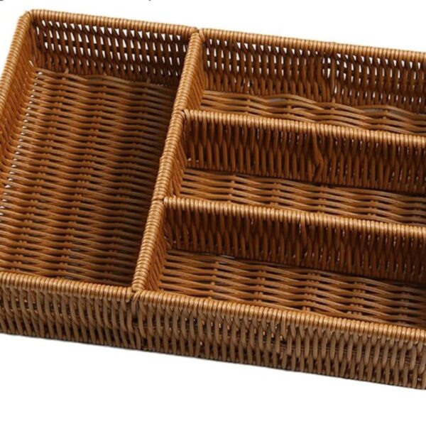 Wicker Cutlery / Tissue Organizer Basket